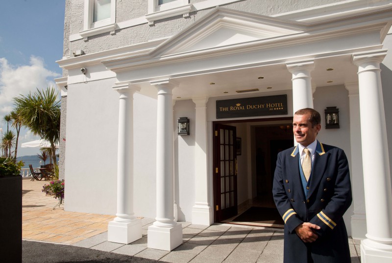 Entrance to the Royal Duchy Hotel in Cornwall