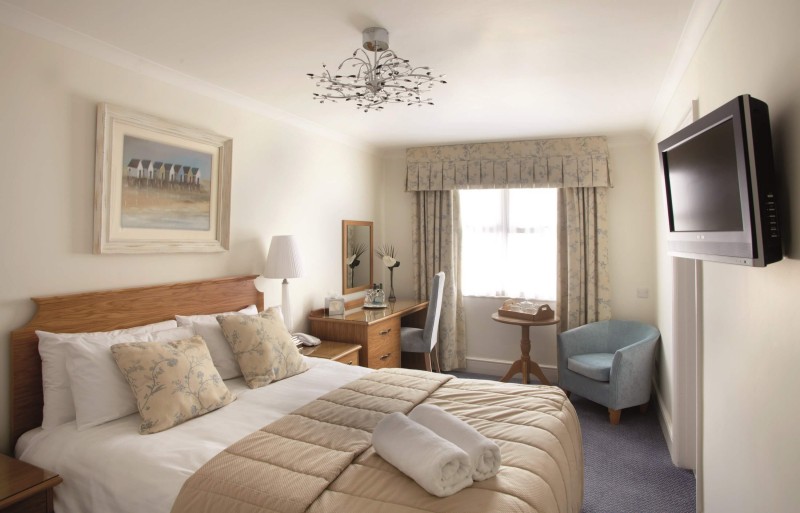 Bedroom at the Royal Duchy Hotel in Cornwall
