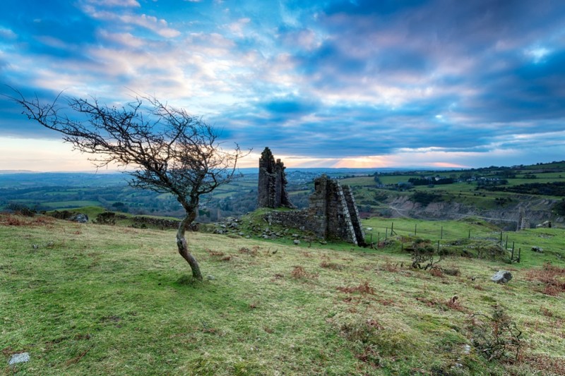 Caradon Hill on Bodmin Moor in Cornwall, part of the Copper Trail long distance walking route resize